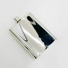 Tiffany   Co Sterling Silver Flask Textured Lines Contemporary