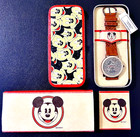 Vintage Disney Mickey Mouse Engraved Dial Watch   Rare   New Old Stock