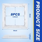 Juexica 6 X 6 Inches Vinyl Post Sleeve  6 5 X X 1 25 Inches  White