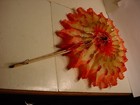 Vintage 1920s Cracker Jack Crepe Paper Folding Fan