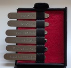 Set Of 12 Red Envelope Risqu   Hidden Message Collar Stays Stainless Steel