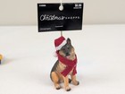 German Shepherd Dog Christmas Tree Ornament Santa Hat Scarf Holiday Decor New