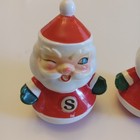 Vintage Holt Howard Christmas Winking Santa Claus Salt   Pepper Shakers 1960 s