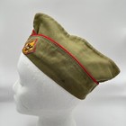 Vtg Boy Scouts Of America Bsa Garrison Cap Hat M Sanforized Green Uniform Patch
