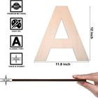 12 Inch Wooden Letter A  1 4 Inch Thick Large Unfinished Wood Letter For Diy Cra