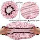 1 4pcs Waterproof Shower Caps For Women Reusable Elastic Bathing Hair Protection