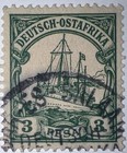 Travelstamps  German East Africa Germany Stamps 3 Pesa Kaisers Yacht Used No Wmk