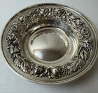 Stieff Sterling  925  Repouss   Bowl  Rose Pattern
