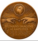 Amplified Imagination Colorized 5 Oz 999 Finecopper- Humans Imagine Ai Amplifies