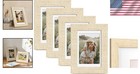 Elegant 4x6 Natural Wood Gallery Frames With Mat - 4 Pack For Any Occasion