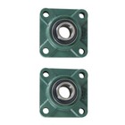 2 Pieces Ucf205-16 Solid Base Pillow Block Flange Mounted Bearing 1  Bore 4 Bolt