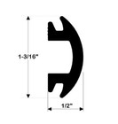 Taco Metals V12-4144bka Black Rub Rail Insert 1 2 h X 1-3 16 w  by The Foot 