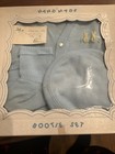 Vintage Julius Berger Blue Bunny Sweater Booties Hat Set Box Card Orlon Acrylic