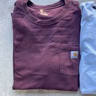 Lot Of 3 Carhartt Mens L   Xxl T Shirt Relaxed Fit Force Maroon Blue Gray