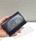 Coach Nwt Ccw82 Essential Flap Card Case Navy Color Refined Calf Leather