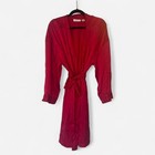 Victoria   s Secret Gold Label 100  Silk Vintage 90s Red Robe Medium - Large