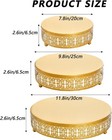 3 Pack Metal Gold Cake Stand  12 10 8 Inch Round Cake Stands For Dessert Table