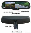 Car Rear View 4 3  Lcd Oem Mirror Monitor With Backup Camera Parking Reverse Kit