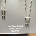 Believe By Brilliance Fine Silver Plated Cubic Zirconia Silver Hair Pins