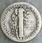 1928 P Mercury Dime Circulated 90  Silver  Good    Average Circulated