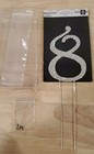 Rhinestone 5  Cake Topper Letters Crystal Silver Table Number Wedding Initials