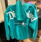 Disney Parks Disneyland Authentic Original Teal Zipup Hoodie Adult 2024 Embroid