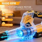 Cordless Leaf Blower 160cfm 111mph   6 Speed Levels Electric W 2 Batteries New