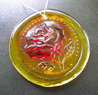 Blenko Glass Suncatcher - Rose - Tangerine