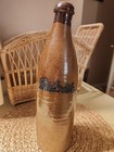 Antique Salt Glazed Stoneware Bottle   dietrich   cobalt Script German 1800s 11 50  