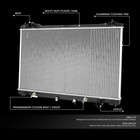 Dna Motoring Oem-ra-13418 1-row Aluminum Core Radiator Compatible 2014-2015