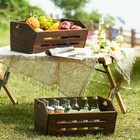 Rustic Wooden Crate  2 Pack  Brown  Large  16 5x12 7x9 Inches  Holds Up To 45   