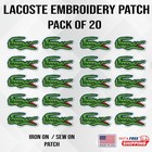 Lacoste Alligator Patches Iron sew On Crocodile Embroidered Logo Sets