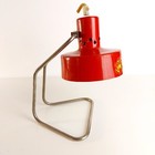 Vintage Mid Century Modern Design Table Lamp Space Age 1970s Red For Restoring 
