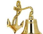 Nautical Vintage Brass Captain Ship Bell Maritime Wall Bracket Boat Items