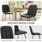 Gojane Black Faux Leather Tufted Dining Chairs  Set Of 4