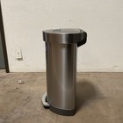 Stainless Steel 45 L Semi-round Hands Free Step Simplehuman Trash Can Cw2030
