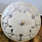 Art Deco Nouveau Ceiling Light Chandelier Raised Glass Fixture  Vintage 