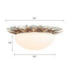 Antique Vintage Resin Flush Mount Ceiling Light Glass Shade Ceiling Lamp Fixture