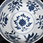 8 0  China Antique Ming Dynasty Yongle Mark Porcelain Flower Fruit Pattern Bowl