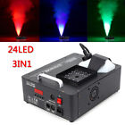 1500w Smoke Fog Machine 3in1 24 Leds Rgb Dmx Vertical Spray Stage Light Fogger 