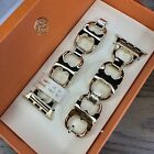 New    Tory Burch Gold Gemini Link Strap Apple Watch Strap 38mm 40mm 41mm Tbs0013