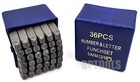 36pc 3 16  5mm Letter   Number Stamp Punch Set Hardened Steel Metal Wood Leather