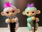 Lot Of 2 Wow Wee Fingerlings Interactive Baby Monkey Toy Sound Motion Work Video