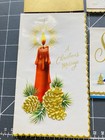 Lot Of 4 Vintage Christmas Cards Unused Smash Book Junk Journal Scrapbook Y3