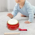 Wooden Hand Drum Set Percussion Traditional Drumsticks Bongos Chinese Waist Drum