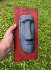 Wall Hanging Moai Head Tiki Mask -easter Island Tiki Bar Art Decor Tribal Lounge