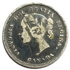Canada Victoria Five Cent Coin Good To Fine Random Date X1 From Lot  15571