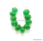 10   10 5mm Natural Zambian Emerald Smooth Rondelle Beads  11 Loose Gemstone Beads
