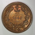 1863 Civil War Token  Our Little Monitor Patriotic  Wow  Beautiful Uncirculated 