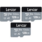 Lexar 1066x Microsdxc Memory Card With Adapter 128gb 3 Pack